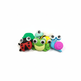 Sachet boutons fantaisie insectes mignons multicolores