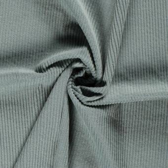 Tissu velours grosses côte lourd 100% coton vert sauge