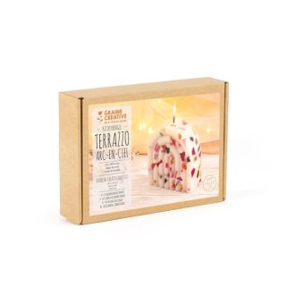 KIT DIY BOUGIE TERRAZZO ARC EN CIEL