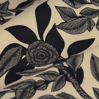 Tissu coton épais Camélia beige