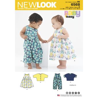 Patron New Look 6568 - ensemble bébé