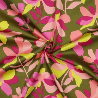 Tissu satin de coton Cloverdale vert - Nerida Hansen