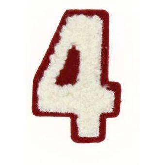Écusson thermocollant chiffre bouclette 4