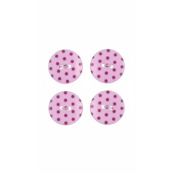 Lot De 18 Boutons Vintage Rose Panaché - Taille 1,2 à 2,2 Cm - Réf. 3462 - Occasion