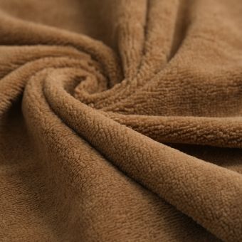 Tissu éponge Bambou douce brun