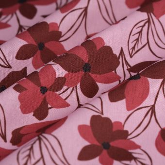 Tissu bachette escapade rouge 