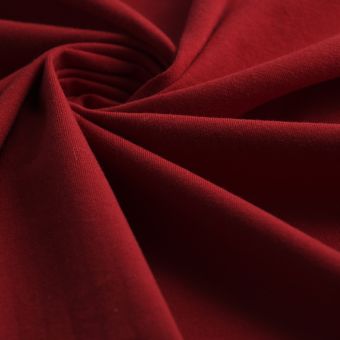 Tissu jersey coton uni Jerry rouge