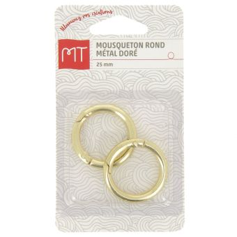 Mousquetons rond 25-35 mm or 2 pcs