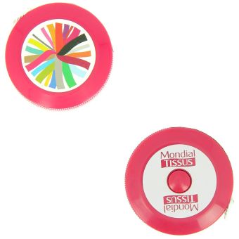 Centimètre enrouleur rose MT