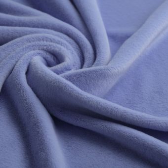 Tissu Minky lisse premium bleu lavande