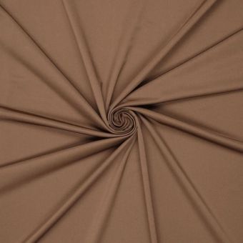 Tissu maille lycra stretch unie peau taupe