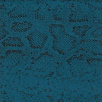Tissu Simili cuir lourd imprimé serpent bleu canard