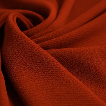 Tissu crêpe Bubble uni tomette