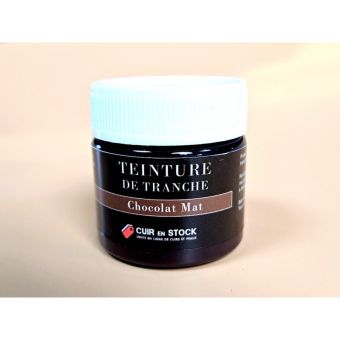 Teinture de tranche base aqueuse Cuir en Stock 50 ml - Chocolat Mat