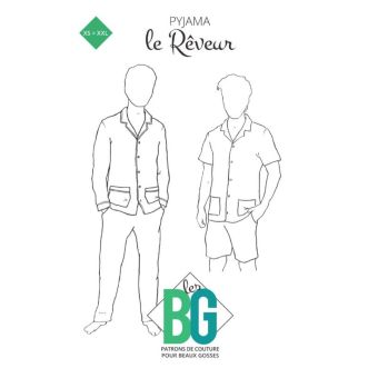 Patron pyjama homme le Rêveur du XS au XL - LES BG