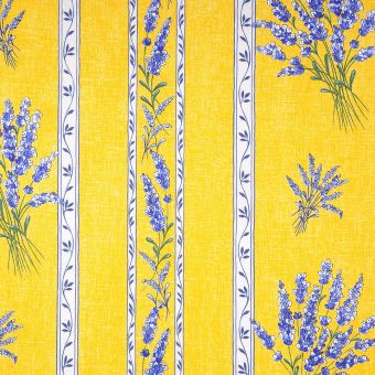 Cretonne enduite provencale valensole jaune 160cm