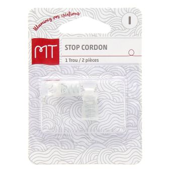 Stop cordon 1 trou transparent