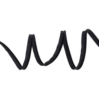 Passepoil velours noir 20 mm