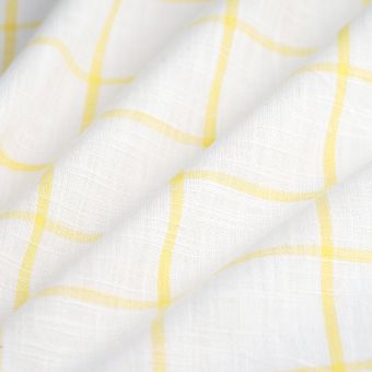 Tissu tissé teint à carreaux Elegance jaune