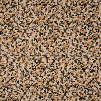 Tissu Résille flockée camouflage marron
