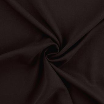 Tissu twill viscose uni marron foncé