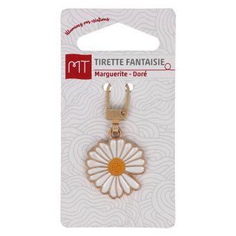 Tirette fantaisie marguerite dorée MT