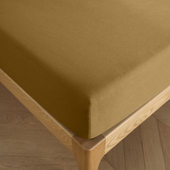 Drap housse 140 x 190 cm bonnet 30 cm "Premium" pour lit 2 places Coton Pur