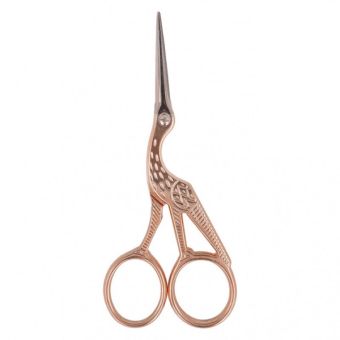 Ciseaux cigogne couleur or rosé 11,8cm