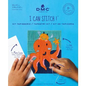 Kit enfant la pieuvre tapisserie point lancé 