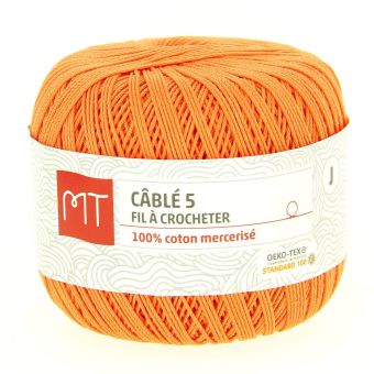 Fil à crocheter n°5 orange