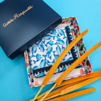 Carré Bandana - Danse des baleines - 60 x 60 cm