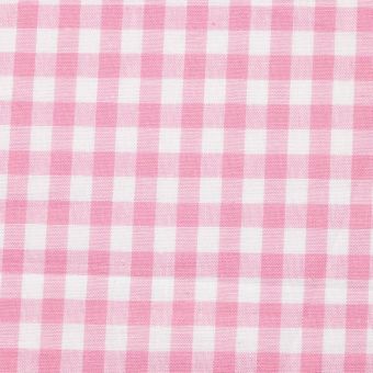 Tissu voile de coton vichy 5mm rose