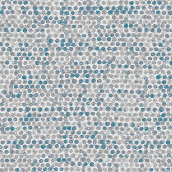 Tissu coton enduit déperlant Perle Bleu bulle