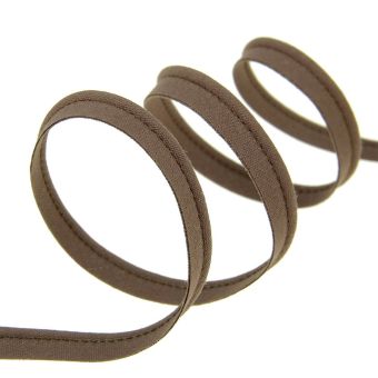 Passepoil polycoton 10mm marron foncé