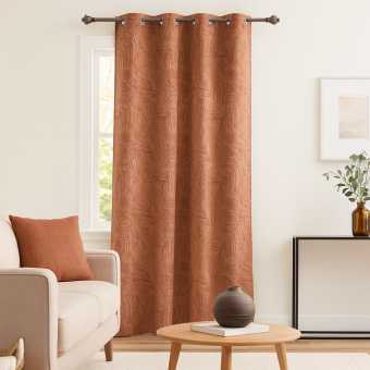 Rideau Melun couleur brique 135x260cm