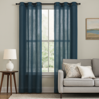 Rideau enzo bleu petrole 140x240 cm