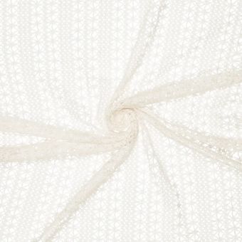 Tissu dentelle crochet lignes blanche blanc