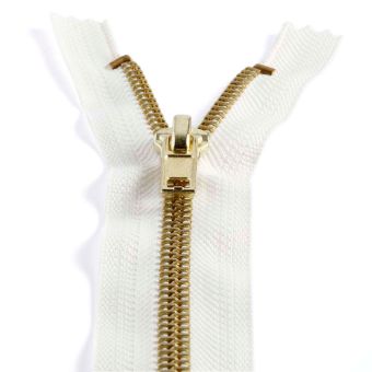 Fermeture métal non séparable n°5 - 12 cm Blanc