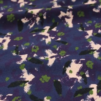 Tissu viscose Edel bleu atlantique - Églantine et Zoé