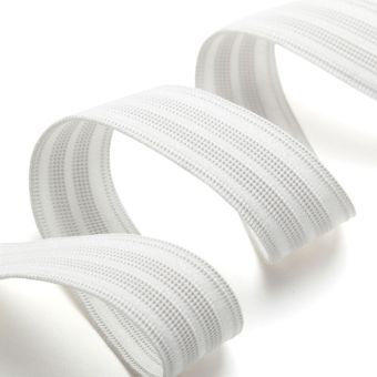 Elastique plat 25mm - Blanc