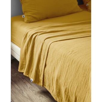 Drap plat "Gaïa" toutes dimensions "Gaze de Coton"