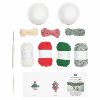 Kit crochet Ricorumi - Boule de Noël argent - Rico Design