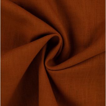 Tissu lin uni camel