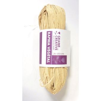 Pelote de raphia végétal naturel 50 gr