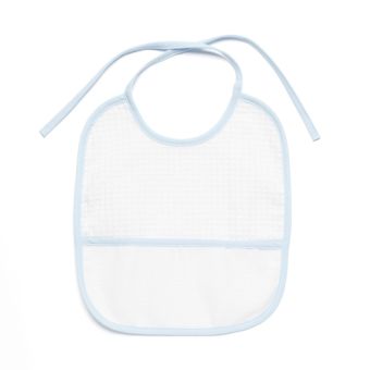 Bavoir nid d'abeille - Bleu