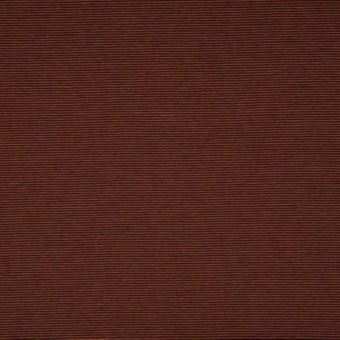 Maille jersey coton rayure fine 1mm noir et terra