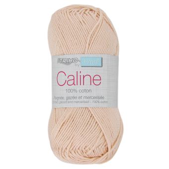 Pelote fil à tricoter Caline 50g 100% coton mercerisé - Col. 118 Rose nude