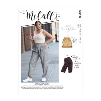 Patron McCall's 8148B5 - Pantalon et short à plis du 36 au 44