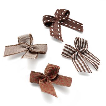 Lot de 10 nœuds marron