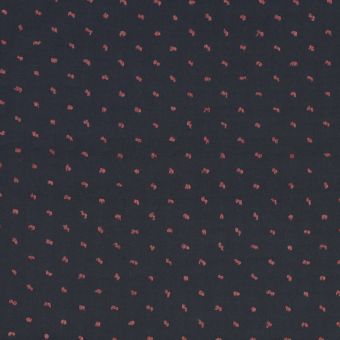 Tissu voile de coton plumetis bicolore gris anthra rose